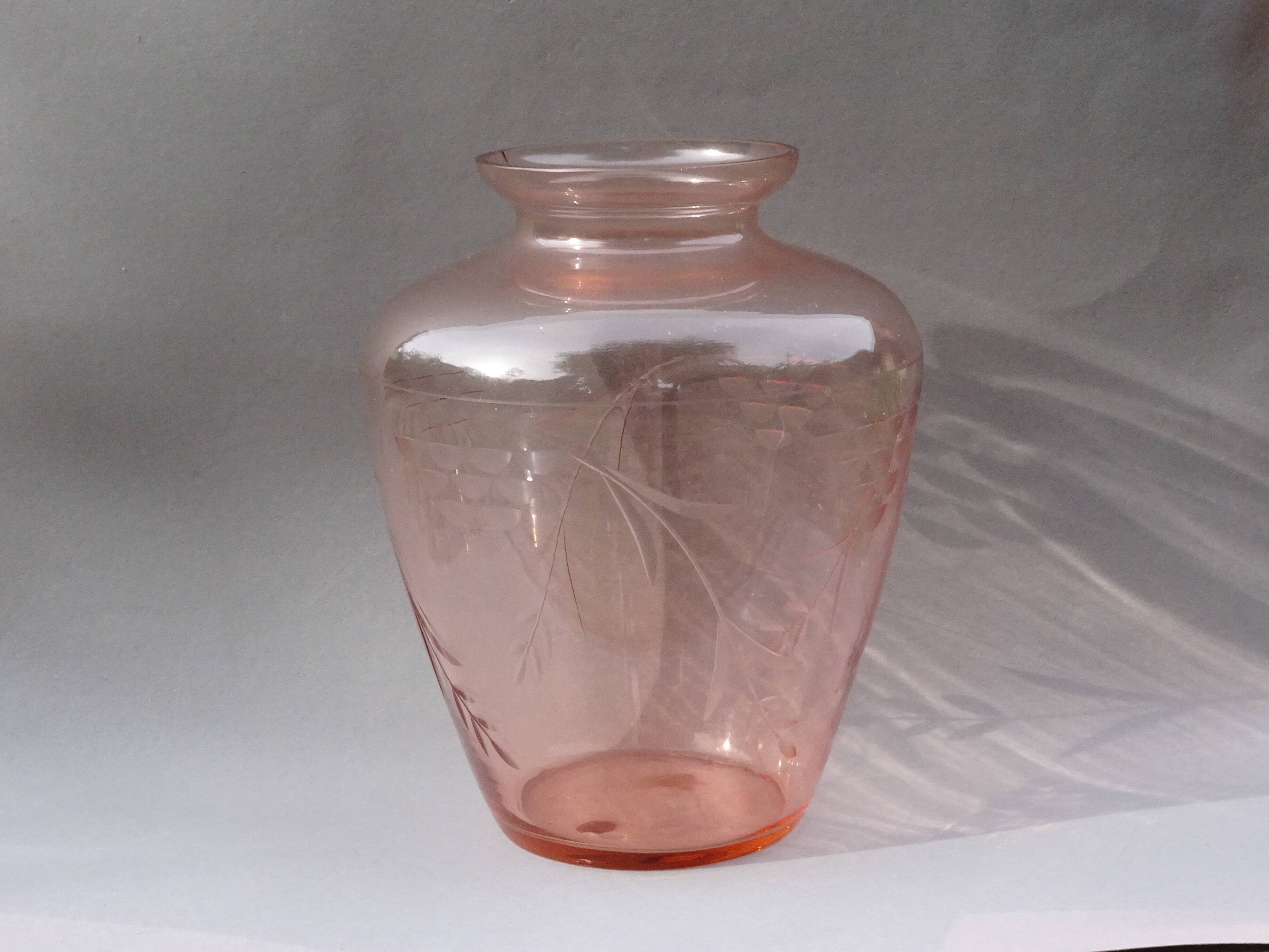 Bohemian glass vase years 40