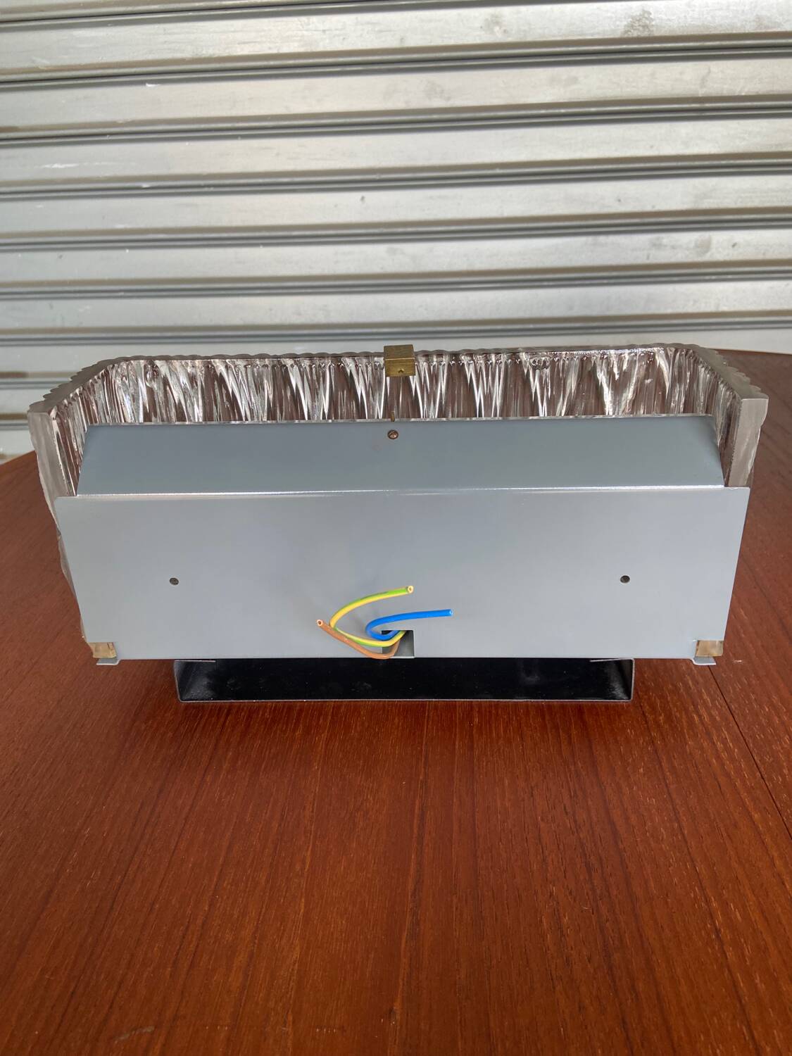 3 molded glass sconces 1950