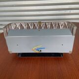 3 molded glass sconces 1950