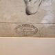 Old Print Engraving 19th Century Framed Academic Study Ear Van Bree