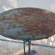 Small cast iron bistro table.