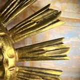 Sunburst mirror in gilded wood