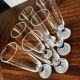 Cristal d'Arques JG Durand Collection Organdi Set of 6 Champagne Flutes