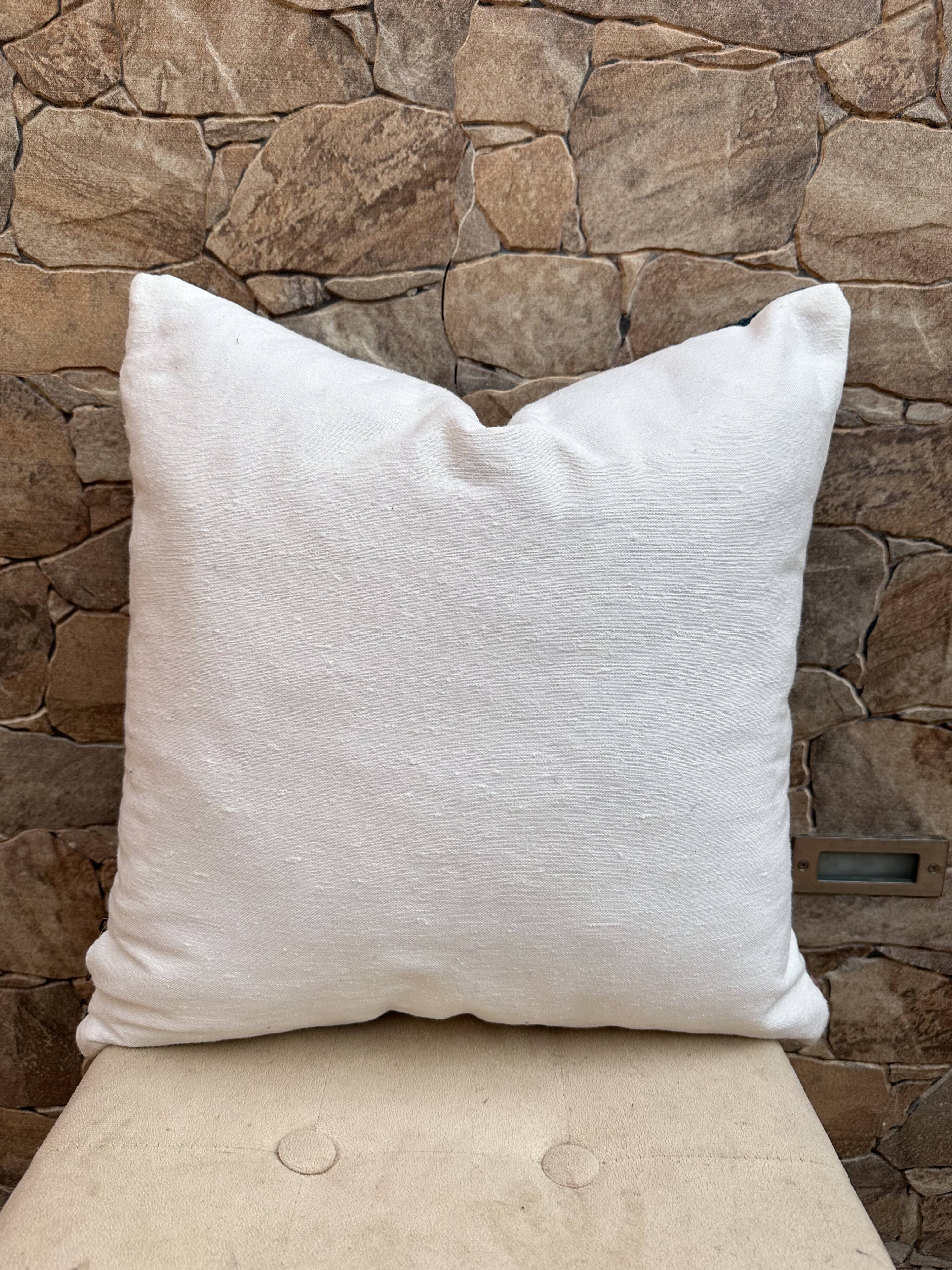 Housse de coussin Kilim marocaine faite main : Coussin décoratif bohème