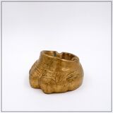 1970s gilt bronze elephant foot ashtray