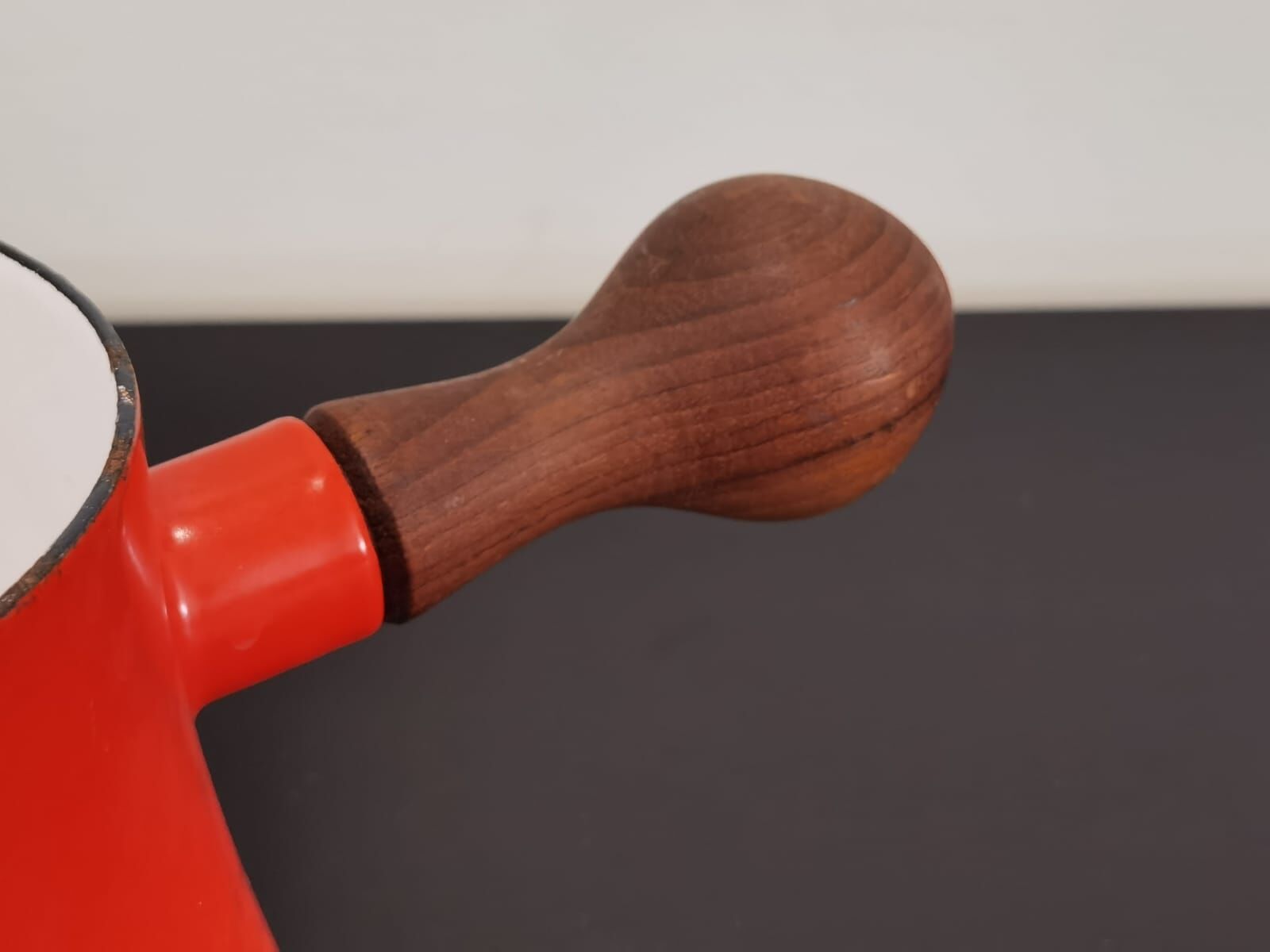 Red casserole DANSK DESIGNS in enamelled metal IHQ 60s