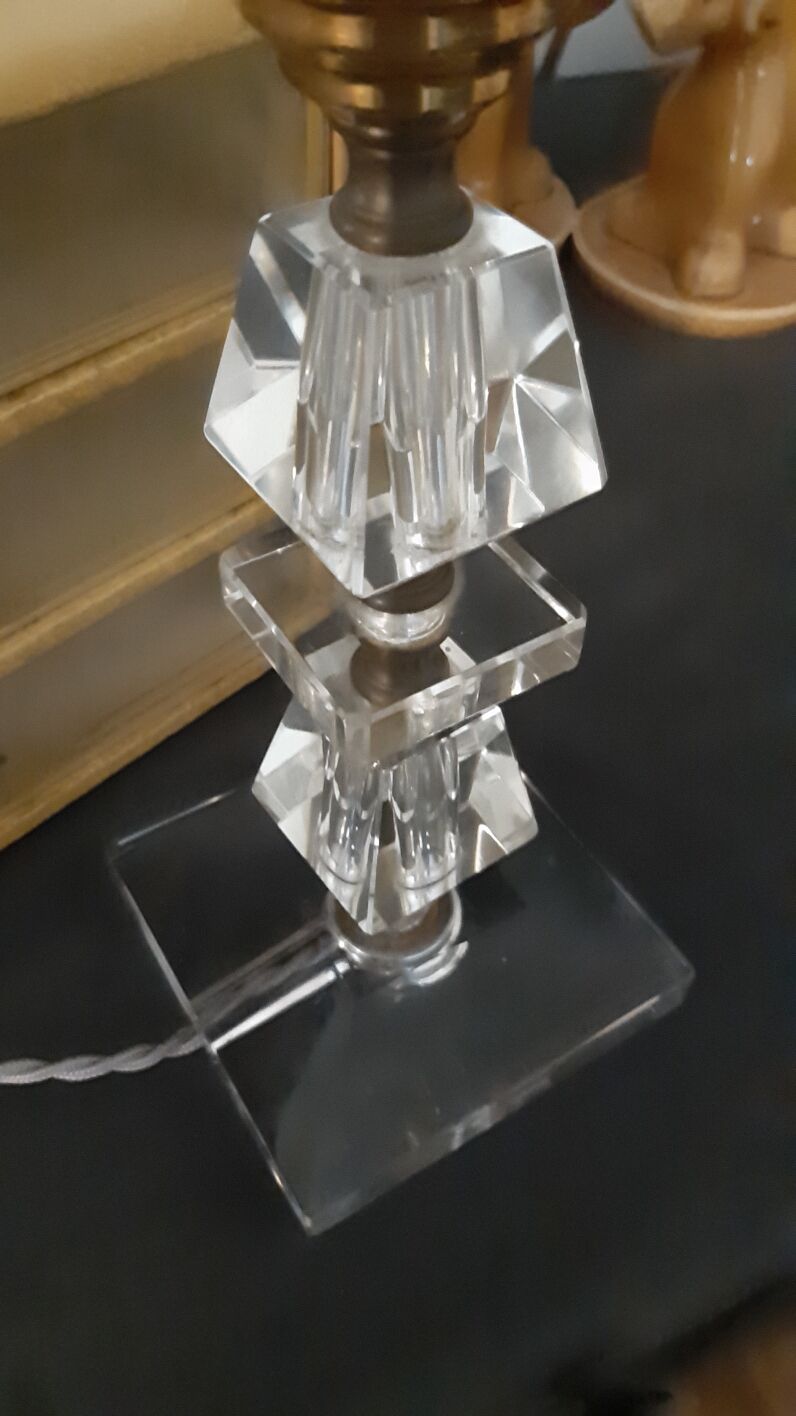 Vintage glass table lamp