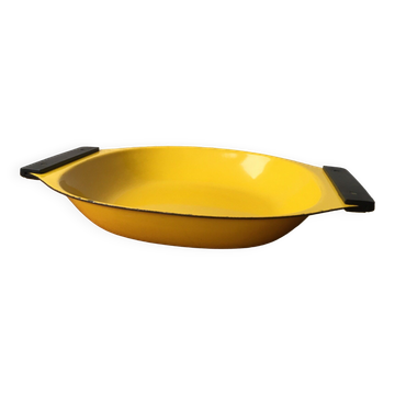 Large Vintage Cathrineholm Enamel bowl / dish / Roasting pan, Mid Century Enamel Cookware