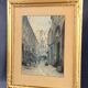 Aquarelle signée Charles Forget (1886-1960) La cour du dragon 1925 Paris VIème