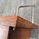Teak shelf with drawer and brass supports, Denmark, 1960.