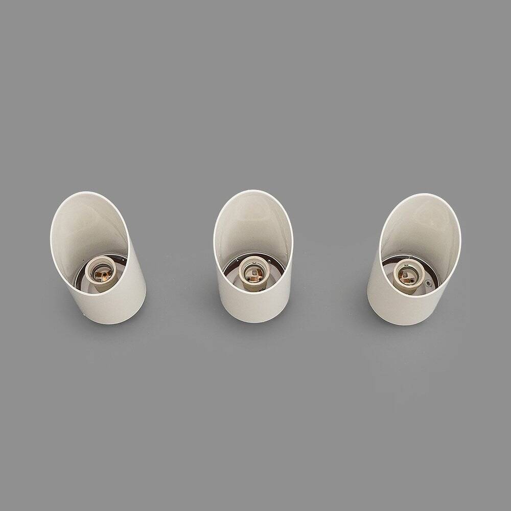 Oblique wall lamps by Claudio Dini for Bieffeplast, 1970s, set of 3.