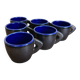 Set de 6 tasses en terre vernissée mid century pop 1960s