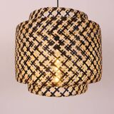 Bamboo Lighting 40 cm Black and  Natural, Bamboo Chandelier, Bamboo Lamp