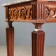 Antique neoclassical console in walnut with a marble top, 18th century.