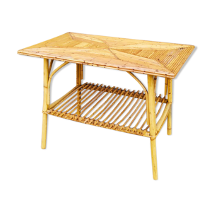 table d'appoint en rotin