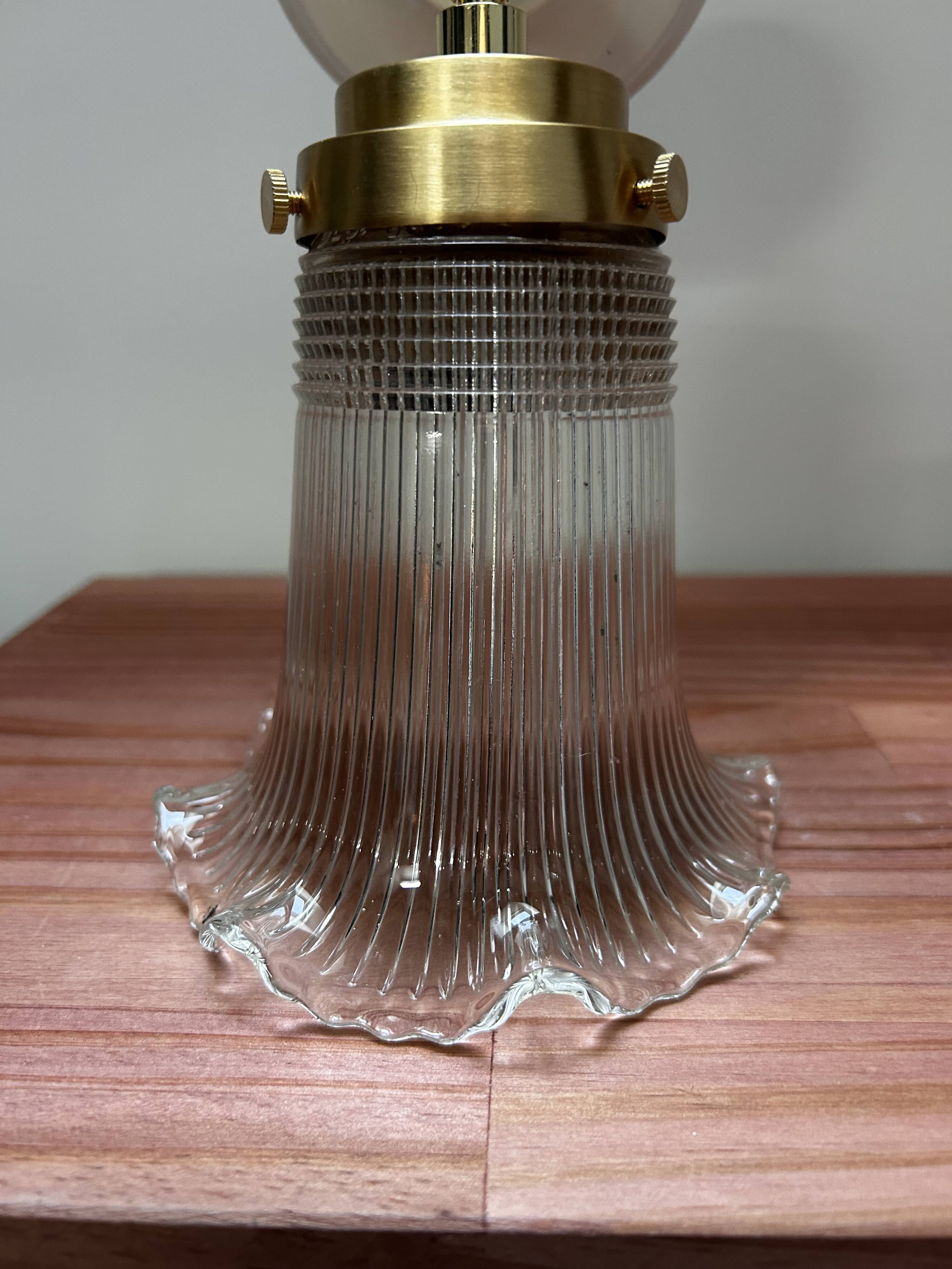 Old vintage holophane tulip wall light