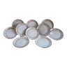 Set of 10 niderviller glazed stoneware plates