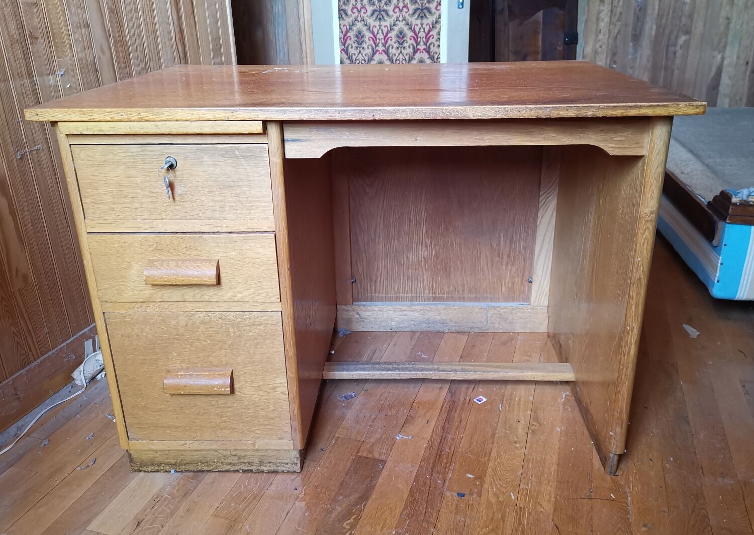 Wooden desk from the 1950s administration type
