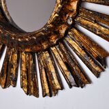 Sun mirror in gilded wood early twentieth century 40cm