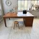 Double-sided walnut counter desk 1900