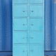 Old metal workshop furniture original turquoise patina