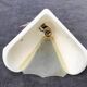 Art Deco plaster corner wall sink with frosted glass cut to 3 points