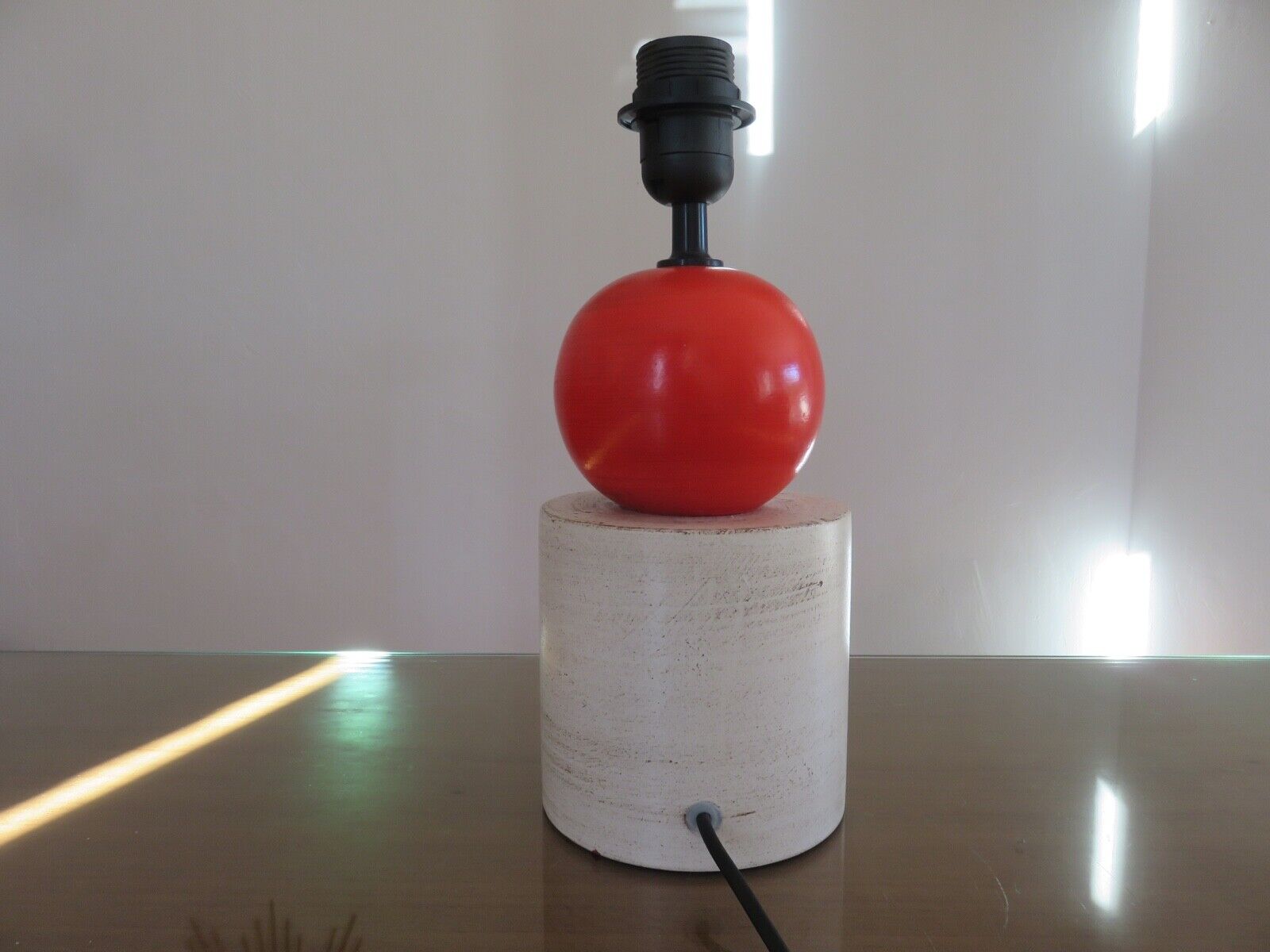 Paire de pieds de lampes en céramique années 80