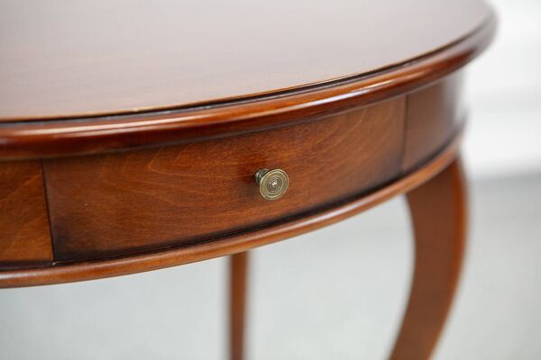 Table d'appoint ronde de style classique de la fin du 20e siècle / Table à coudre