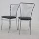 Set of Six Italian Chrome and Bouclé Dining Chairs, 1970s