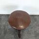 Tabouret de piano tripode en cuir marron