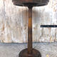 Sellette table appoint bois sculpté & plateau rouge vintage #a020.
