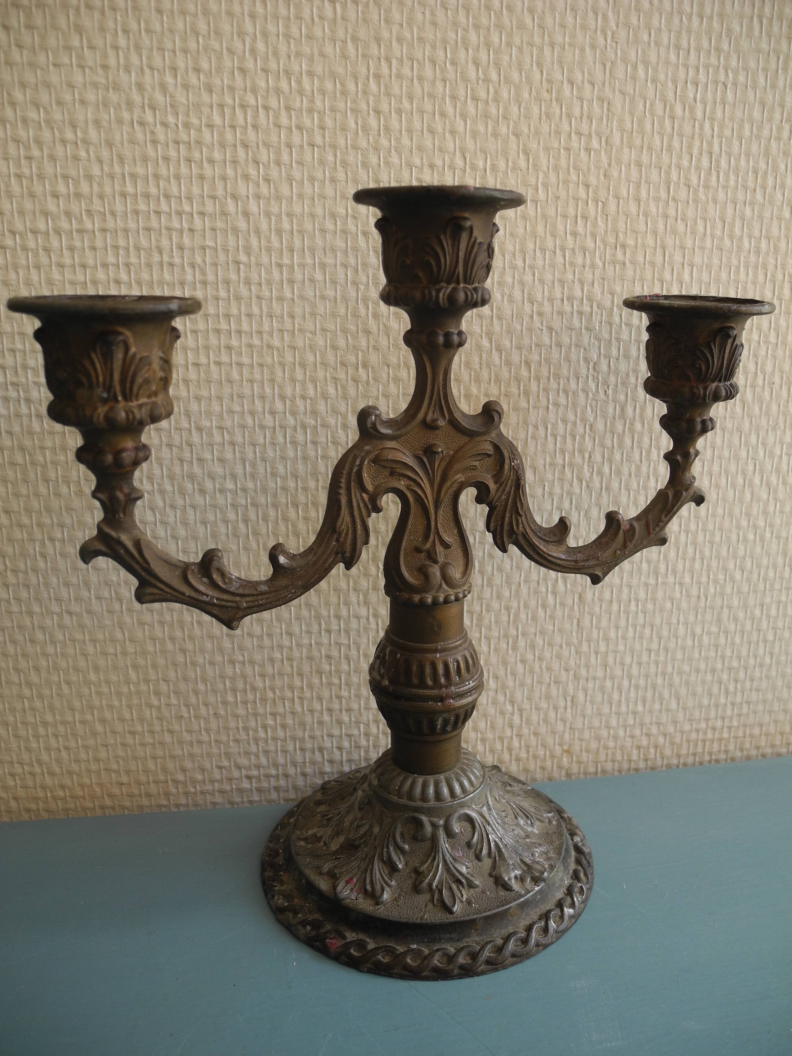 Pair of candlesticks gada vintage deco candlesticks