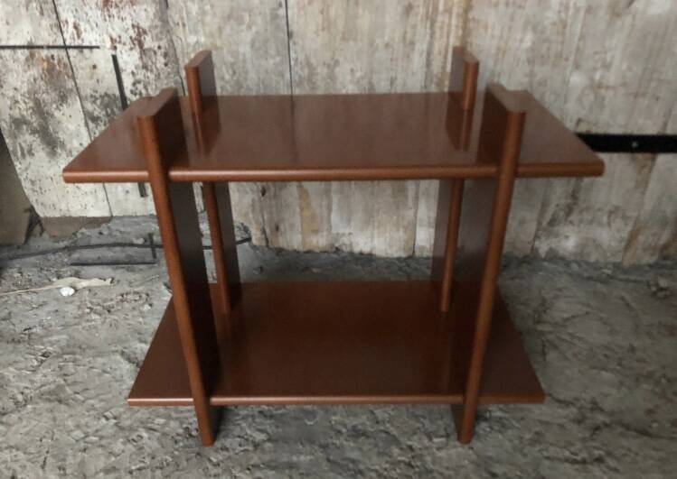 Old bedside table nightstand design wood 80s vintage