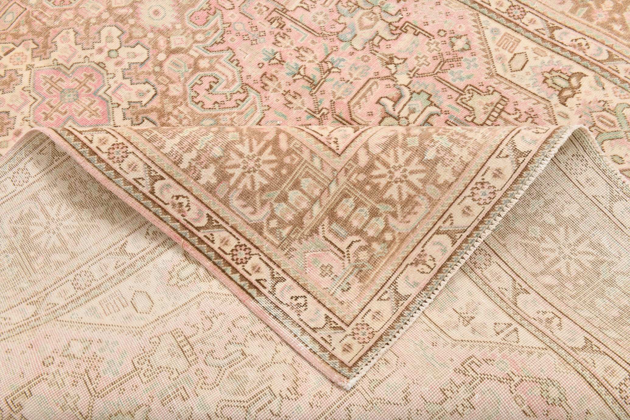 6x9 dusty pink wool persian rug 287x192cm