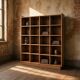 Vintage open wooden shelf / shelf / rack