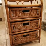 Bamboo and rattan bedside