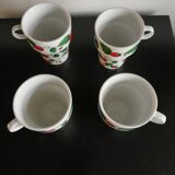 Set 4 cups strawberry Eva d'Arley