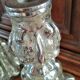 Pair of mercurized glass candle holders