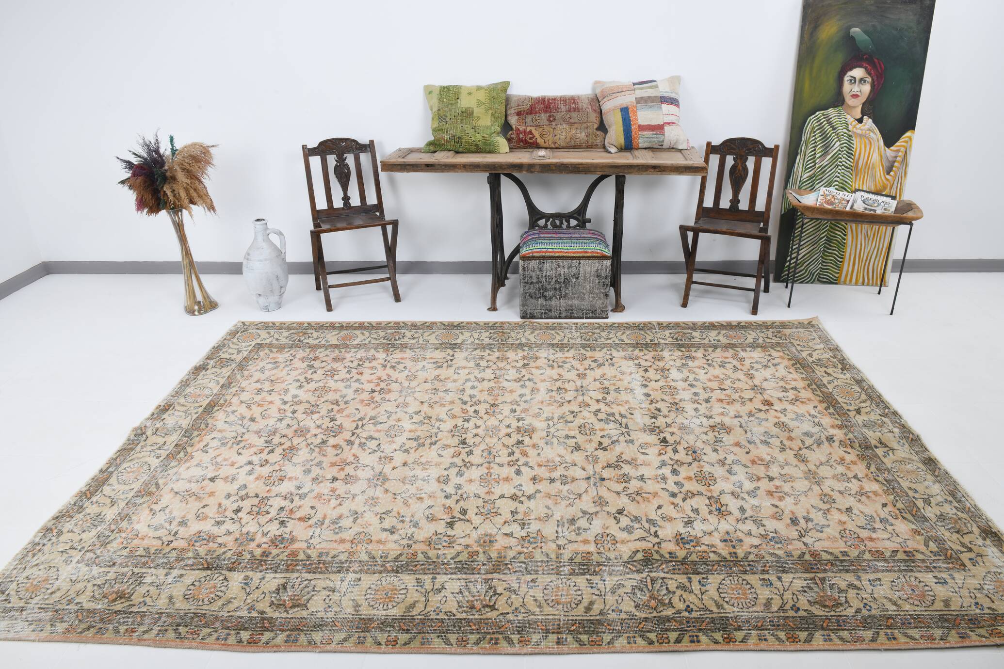 7x10 Classic Vintage Persian Rug, 204x305Cm