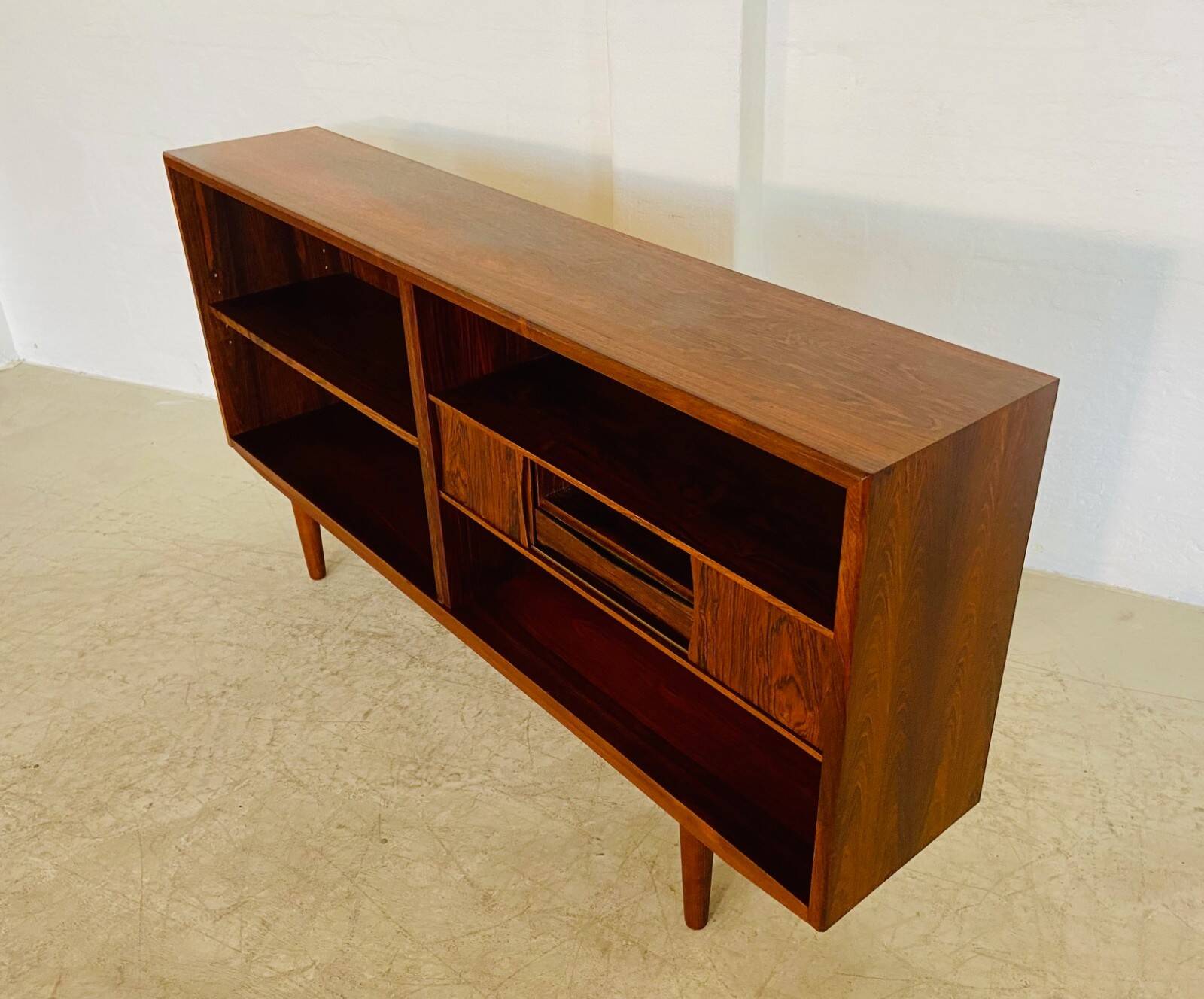 Vintage Danish mid-century retro rosewood bookcase 1960s