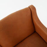 Leather two-seater sofa, 70s Scandinavian design