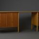 Scandinavian teak & oak desk-sideboard 1950s/60s