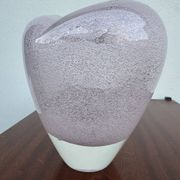 Heart-shaped bubble glass vase from the 1960s.