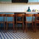 Suite 5 chairs of bistro curved wood