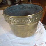 Ancien cache pot en laiton