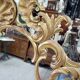 Golden wooden glazed mirror ref mart