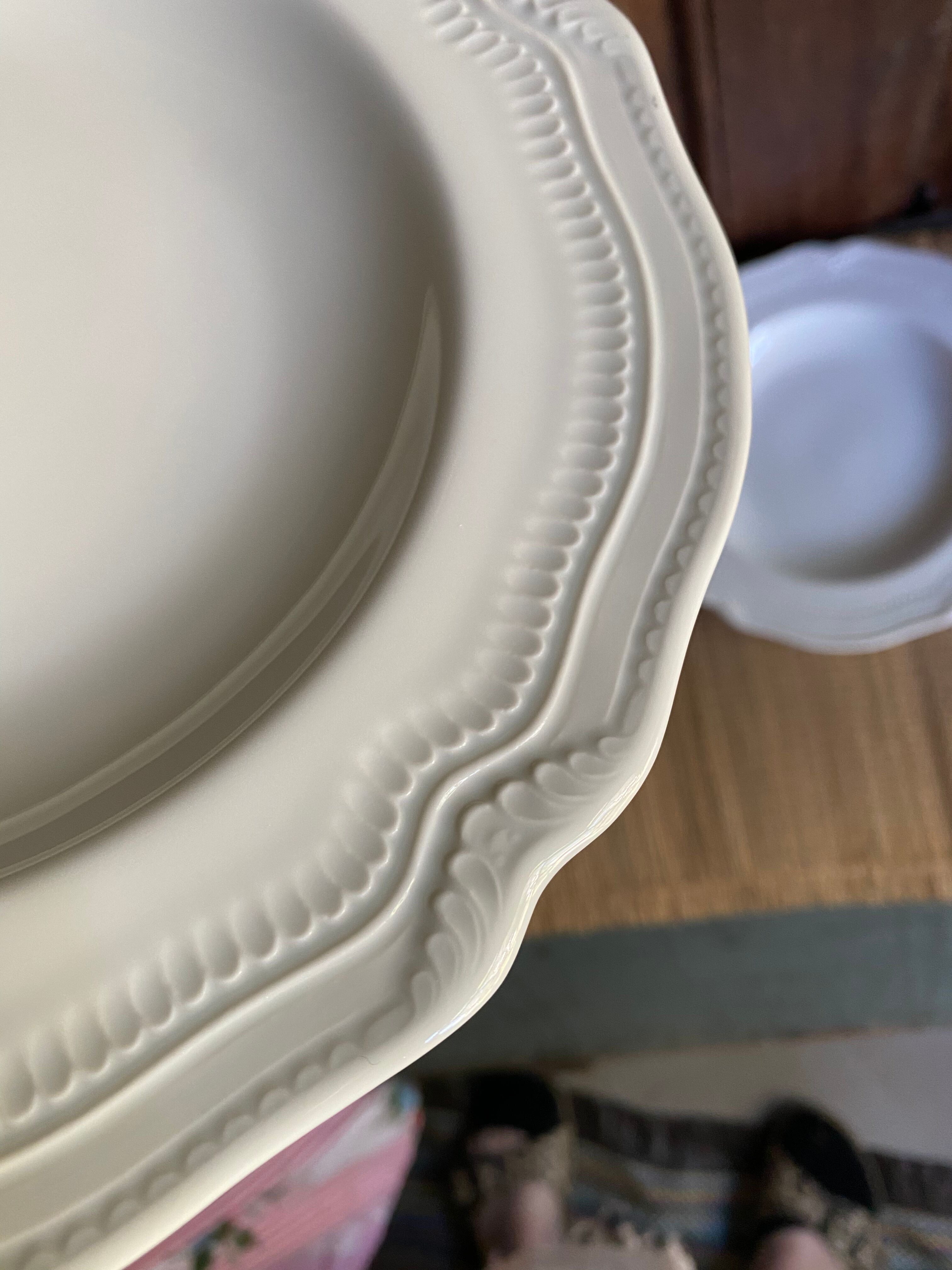 Lot of 3 plates of fine porcelain soup from Limoges de Bernardaud