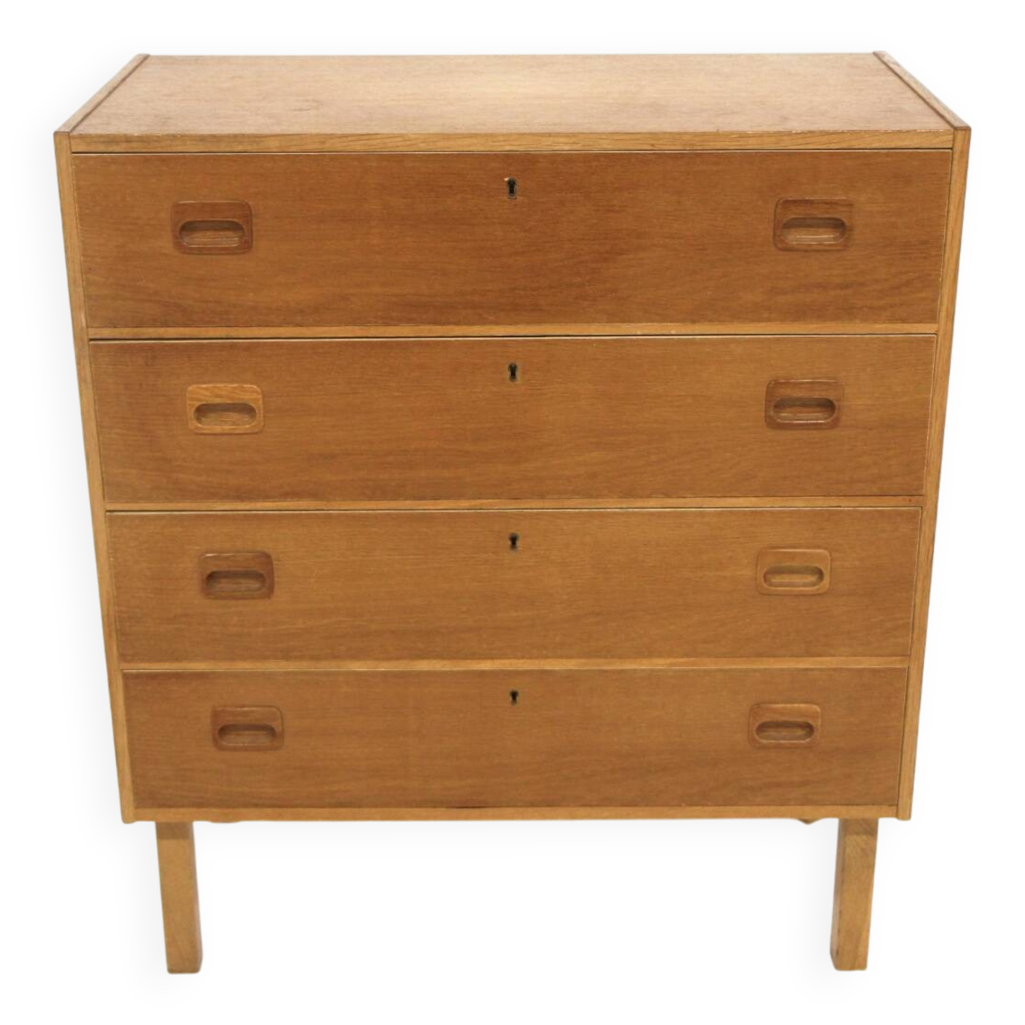 Scandinavian oak chest of drawers, bedside table, Sweden, 1970