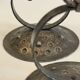 Vintage Black Patina Metal Candlesticks