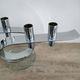 Design horizontal candlestick in chrome metal - four candles - France - 1980s